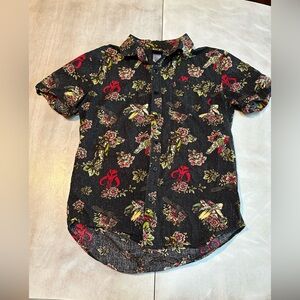 Star Wars Black Floral Men's Shirt